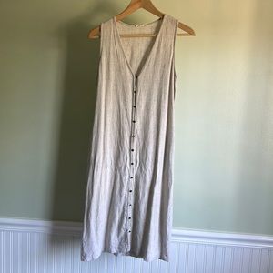 Roolee Gold Button Tank Dress